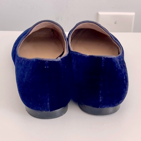 Talbots Navy Velvet Christmas Wreath Flats, Size 9 - Picture 3 of 7